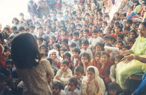 school crowd