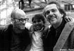 Iqbal with Peter Gabriel and Michael Stipe